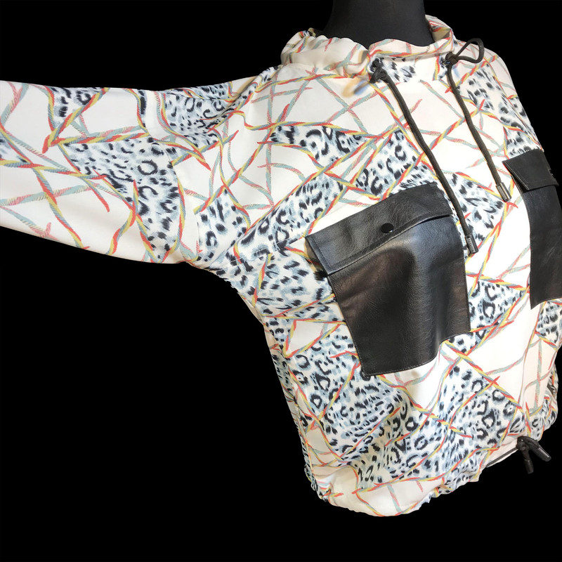 بلوز آستین بلند زنانه مدل دوجیب چرم کد MT72