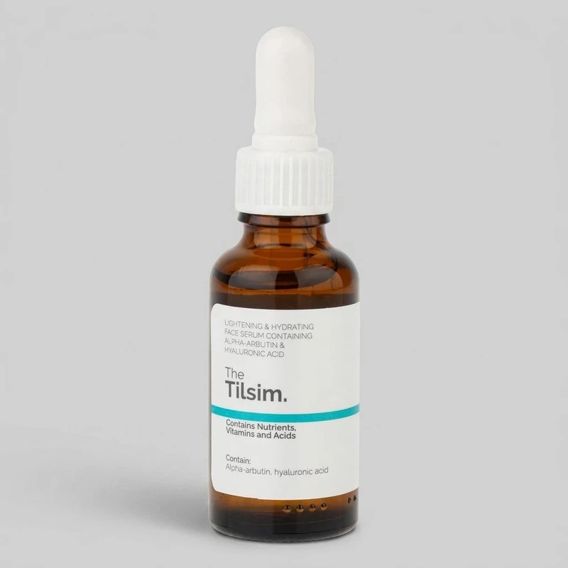 سرم روشن‌کننده و آبرسان پوست تیلسیم مدل Hyaluronic Acid & Alpha-arbutin مناسب برای انواع پوست حجم 30 میلی‌لیتر