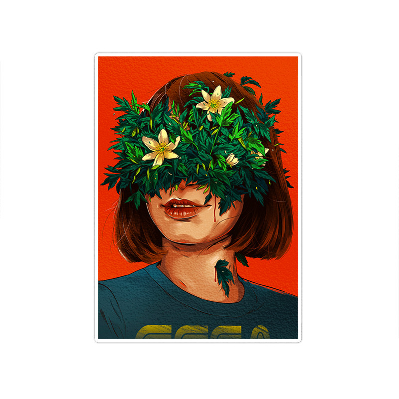 استیکر تزئینی موبایل و تبلت ماسا دیزاین مدل stkv0229 طرح دختر