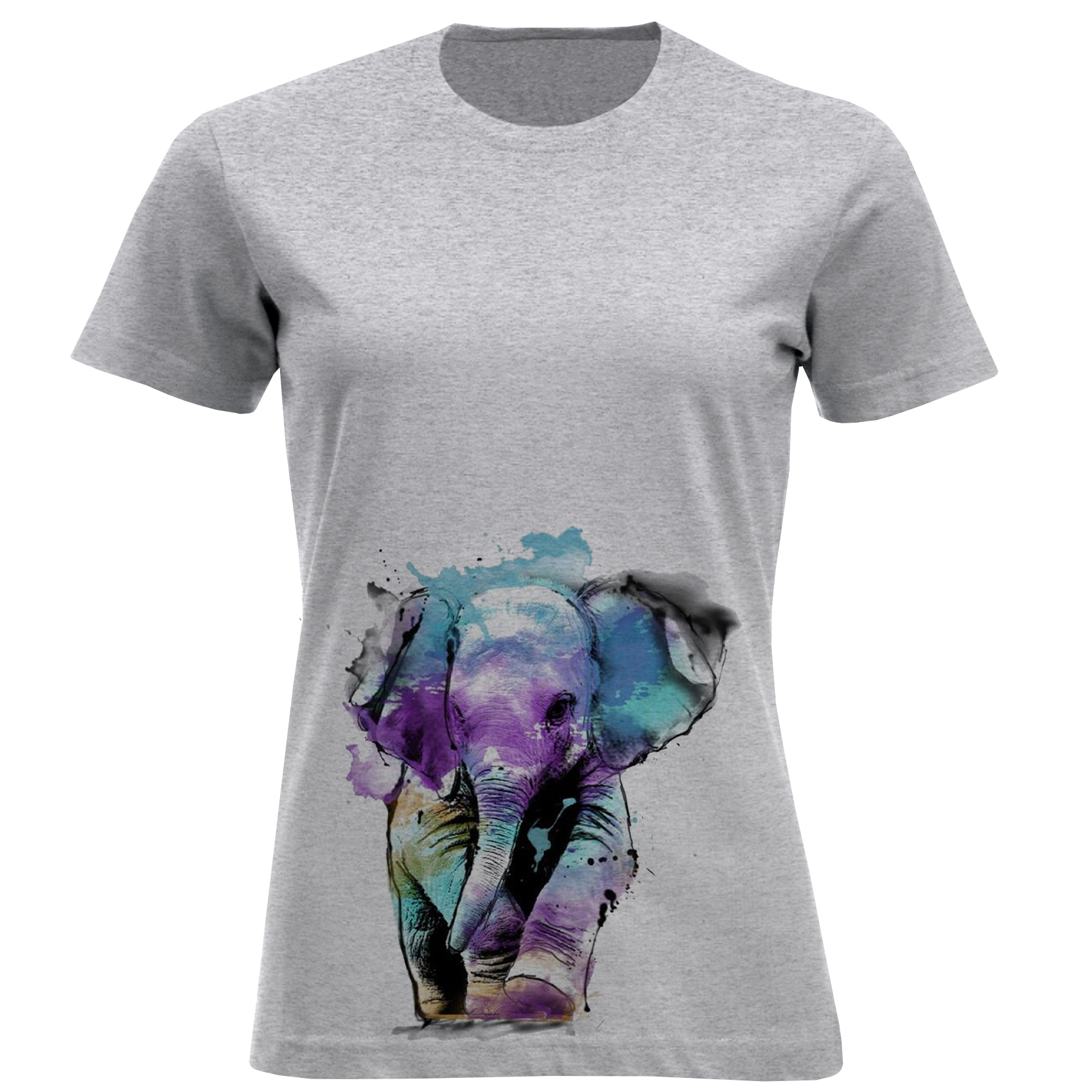 تی شرت آستین کوتاه زنانه مدل فیل D882