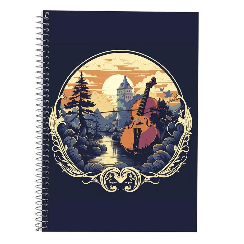 دفتر زبان 50 برگ مدوپد مدل سه خط طرح Ghibli کد DF2459