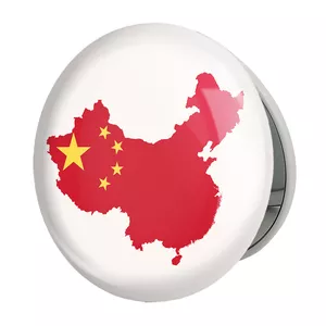 آینه جیبی خندالو طرح پرچم چین مدل تاشو کد 20574 