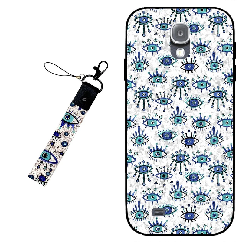 کاور مگافون طرح چشم نظر مدل 6464 مناسب برای گوشی موبایل سامسونگ Galaxy S4 به همراه بند مچی  