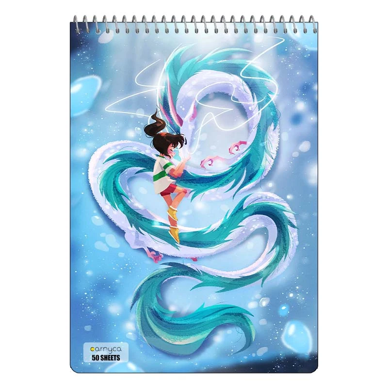 دفتر نقاشی 50 برگ سیمی کارنیکا طرح شهر ارواح Spirited Away کد 68942