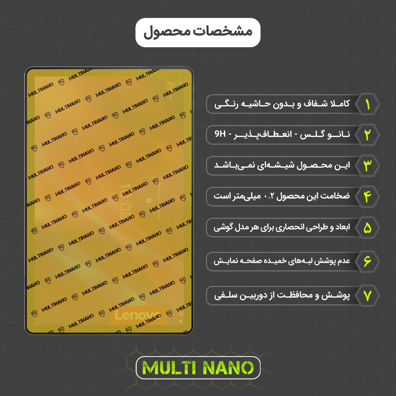 محافظ صفحه نمایش مولتی نانو مدل X-S2N مناسب برای تبلت لنوو Tab P11 Plus 1 Gen بسته دو عددی