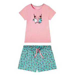 ست تی شرت و شلوارک دخترانه پیپرتس مدل Pi222