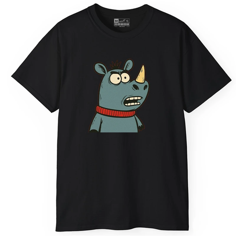 تی‌شرت آستین کوتاه مردانه پاد آفرین مدل PT573 رنگ مشکی