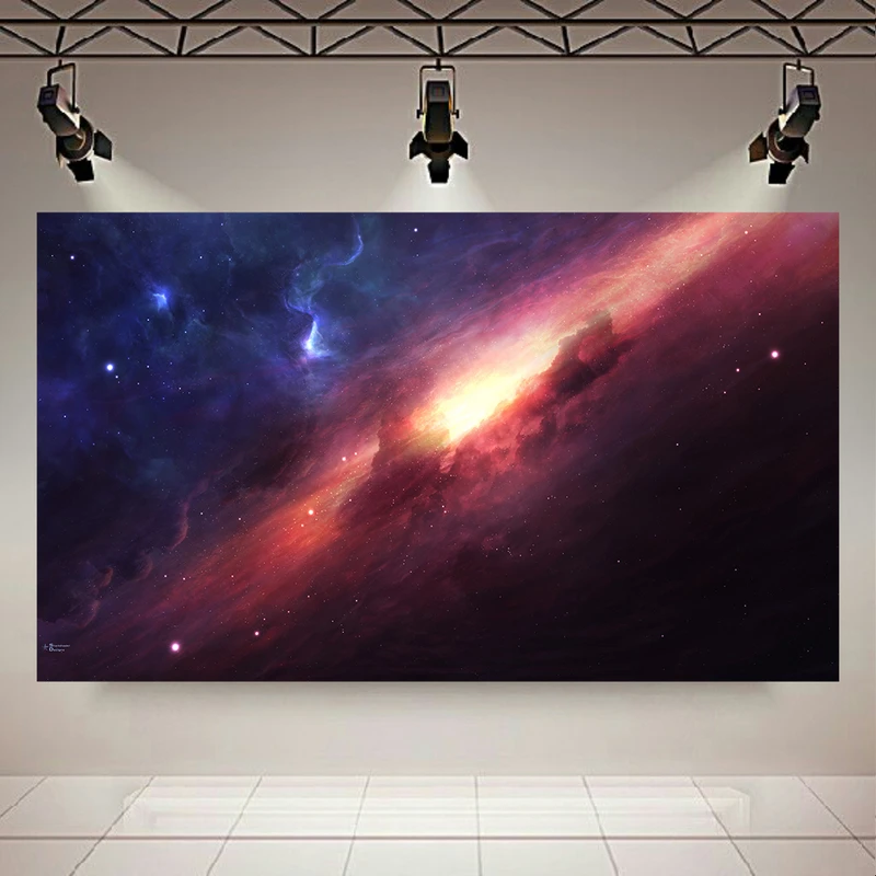 پوستر پارچه ای طرح بلک لایت کهکشان کد AR30931