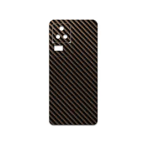 MAHOOT Glossy-Brown-Fiber Cover Sticker for Xiaomi Poco F4 5G