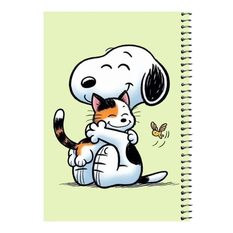 دفتر مشق 80 برگ اس جی مدل اسنوپی و گربه