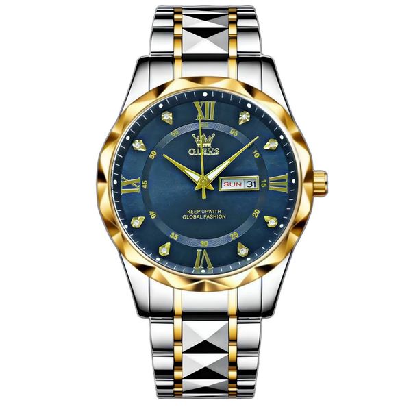 ساعت مچی عقربهای کوارتز مردانه اُ لِوز مدل الماسی نگینی دی دیت کد 007