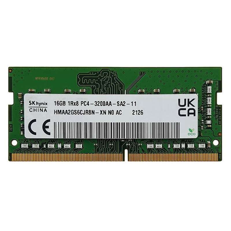 رم لپ تاپ DDR4 تک کاناله 3200 مگاهرتز CL22 اس کی هاینیکس مدل PC4-3200 ظرفیت 16 گیگابایت رم لپ تاپ DDR4 تک کاناله 3200 مگاهرتز CL22 اس کی هاینیکس مدل PC4-3200 ظرفیت 16 گیگابایت