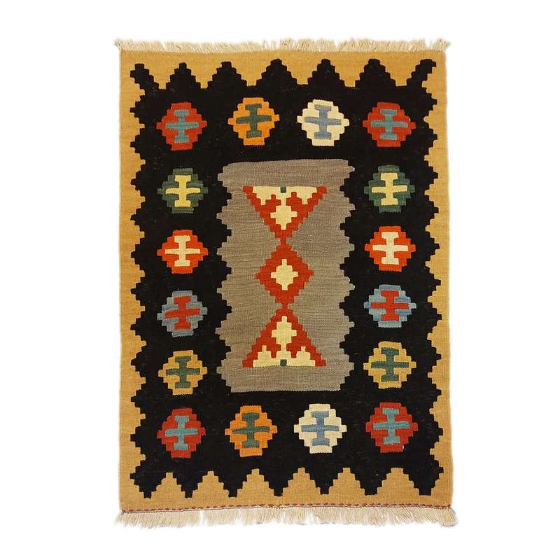 گلیم دستبافت یک متری طرح الوان کد 125808