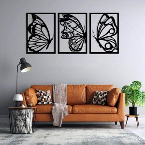 نقد و بررسی استیکر دیواری طرح پروانه مجموعه 3 عددی توسط خریداران