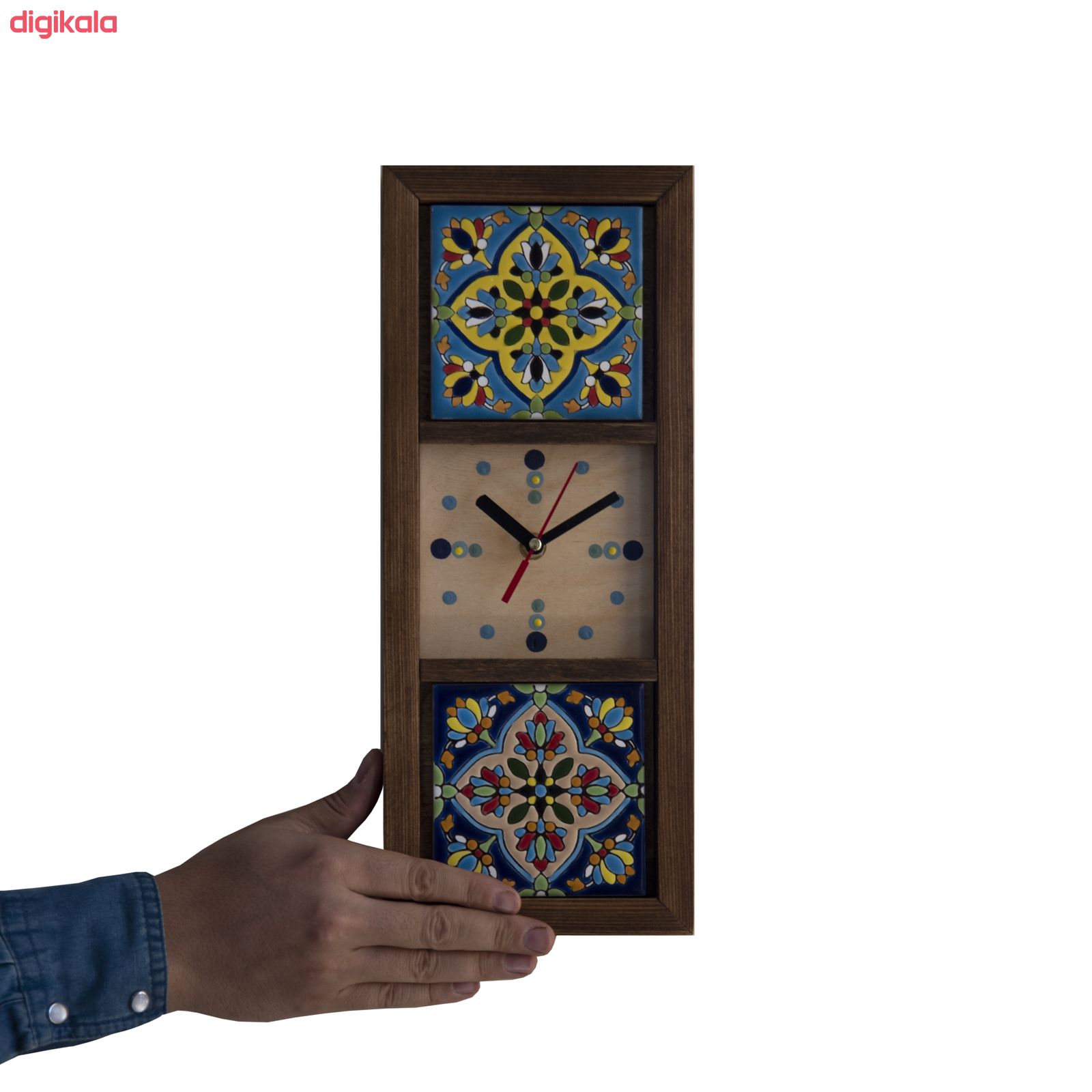 ساعت دیواری چوبی کد 1211