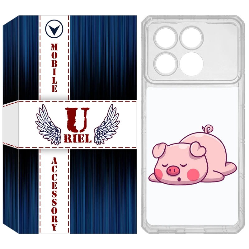 کاور یوریل مدل Clear کد 42 طرح پیگی مناسب برای گوشی موبایل شیائومی Poco X6 Pro