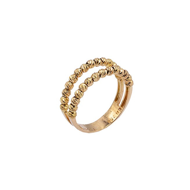 انگشتر طلا 18 عیار  الی گالری مدل دو رینگ البرناردو سایز 53