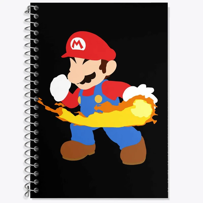 دفتر زبان 50 برگ خندالو مدل سه خط طرح سوپر ماریو کد 30439