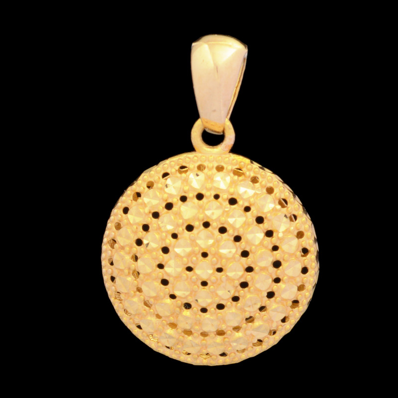 آویز گردنبند طلا 18 عیار زنانه طلای مستجابی مدل آوا گرد Z کد 25896