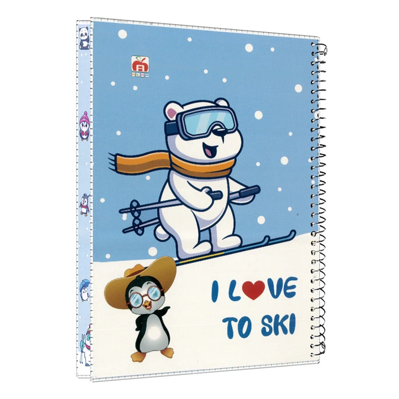 دفتر مشق 80 برگ آلما طرح SKI مدل طلقی کد 7820