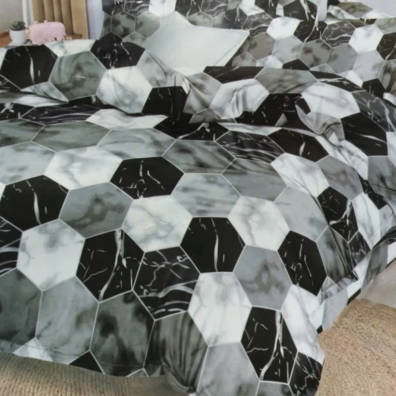 سرویس خواب مدل ماربل هندسی دو نفره 5 تکه