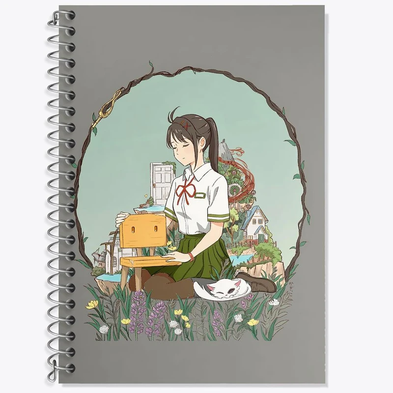 دفتر زبان 50 برگ خندالو مدل سه خط طرح سوزومه و سوتا کد 28854