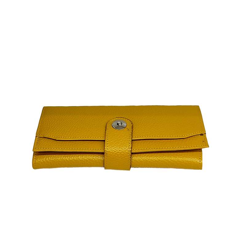 کیف پول زنانه مدل چرمی دکمه ای کد 021