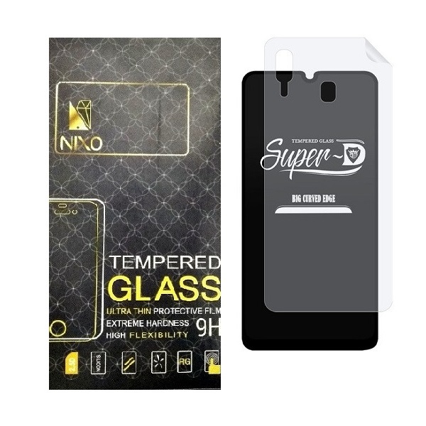محافظ صفحه نمایش نیکسو مدل 2SN-ass مناسب برای گوشی موبایل سامسونگ Galaxy A20 به همراه محافظ پشت گوشی