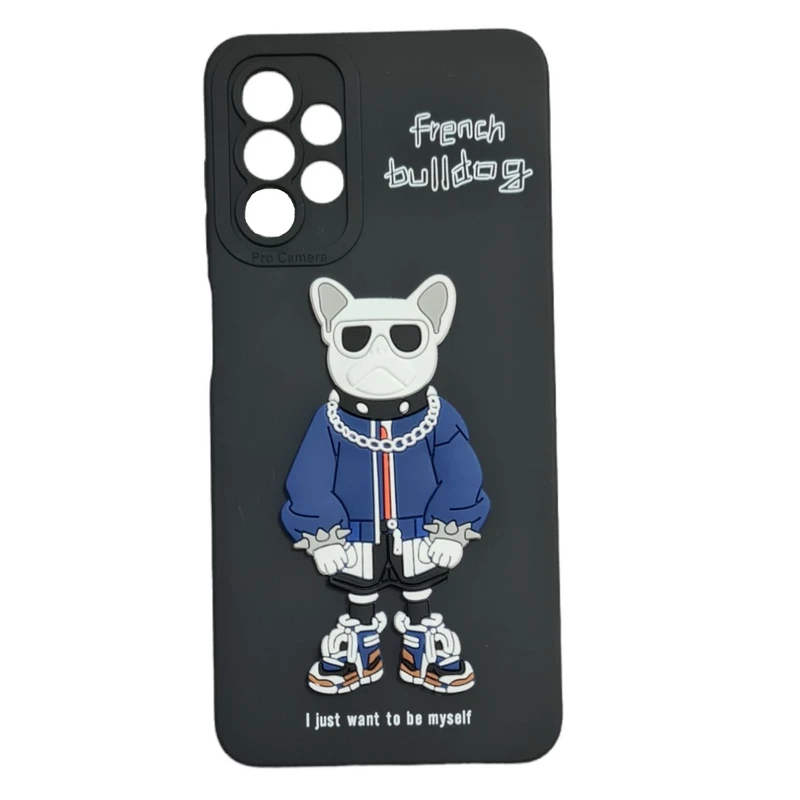 کاور مدل 3D طرح بولداگ کد 110 مناسب برای گوشی موبایل سامسونگ Galaxy A13 4G