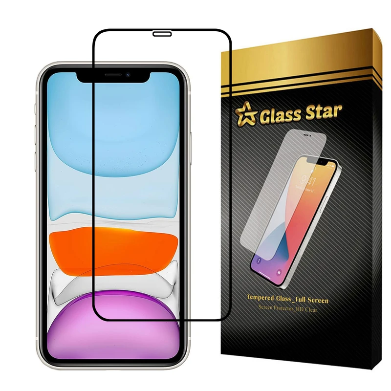 محافظ صفحه نمایش گلس استار مدل FULPLUSS مناسب برای گوشی موبایل اپل iPhone 11