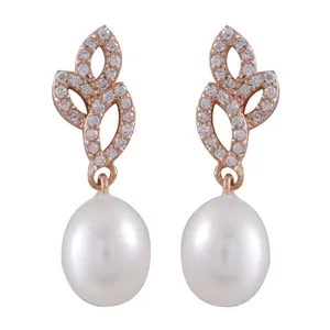 گوشواره طلا 18عیار زنانه جواهری گاندی مدل 30658