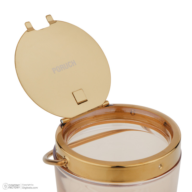 ظرف مربا و عسل مدل شیشه ای با طرح سیب - بدون بازو