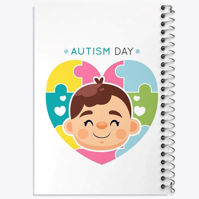 دفتر ژورنال نویسی 50 برگ خندالو مدل نقطه ای طرح اتیسم Autism کد 26750