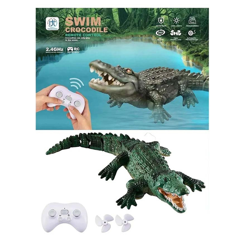 اسباب بازی کنترلی مدل کروکودیل طرح تمساح شناگر کد 18001/1