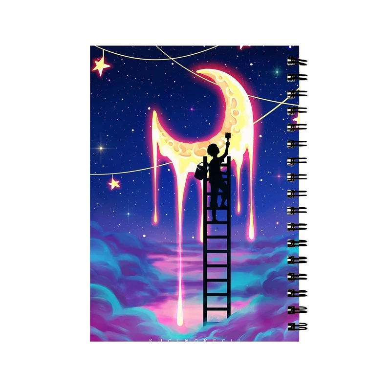 دفتر مشق طرح ماه و ستاره کد D-1023