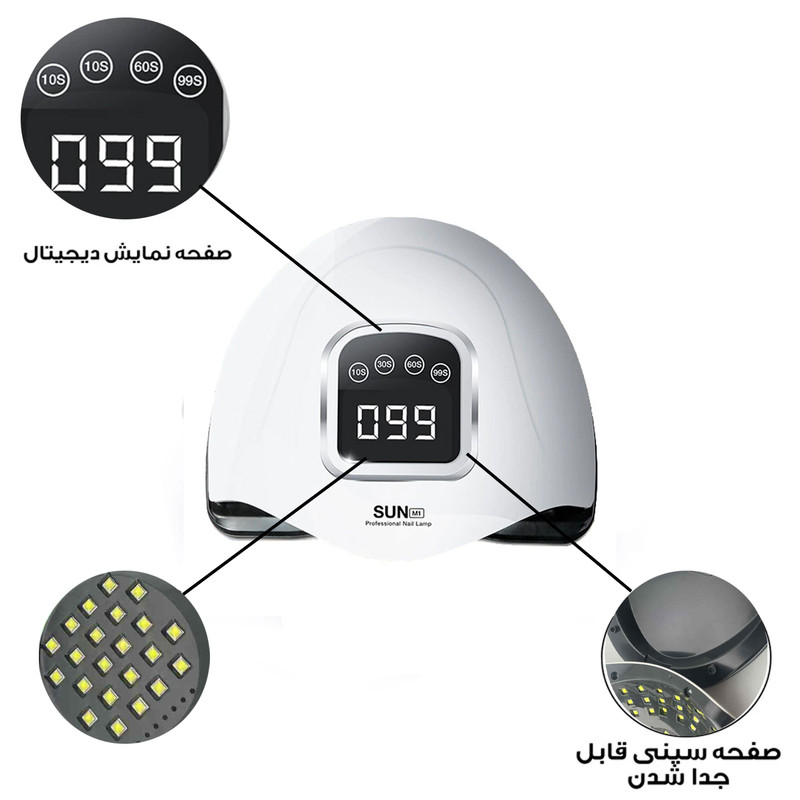لاک خشک کن سان مدل M-64LED