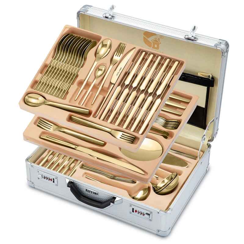 سرویس قاشق و چنگال 141 پارچه جی فی نی مدل G168