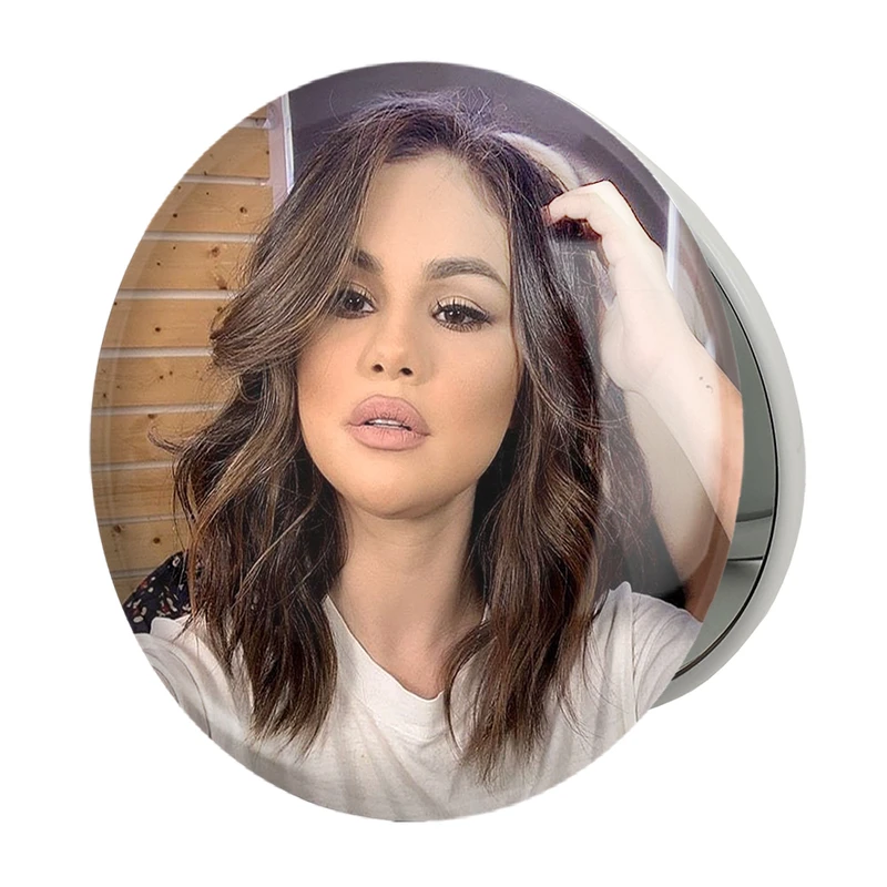 آینه جیبی خندالو طرح سلنا گومز Selena Gomez مدل تاشو کد 2724 