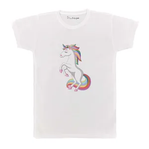 تی شرت بچگانه پرمانه طرح یونیکورن کد pmt.3253