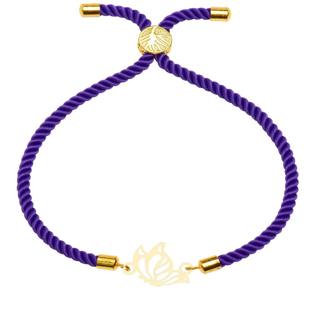 دستبند طلا 18 عیار زنانه کرابو طرح پروانه مدل kr10054 -  - 1