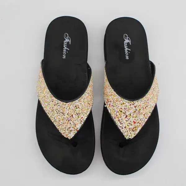 دمپایی لاانگشتی زنانه نیکتا مدل 022-15 شنی کد 1284-CR