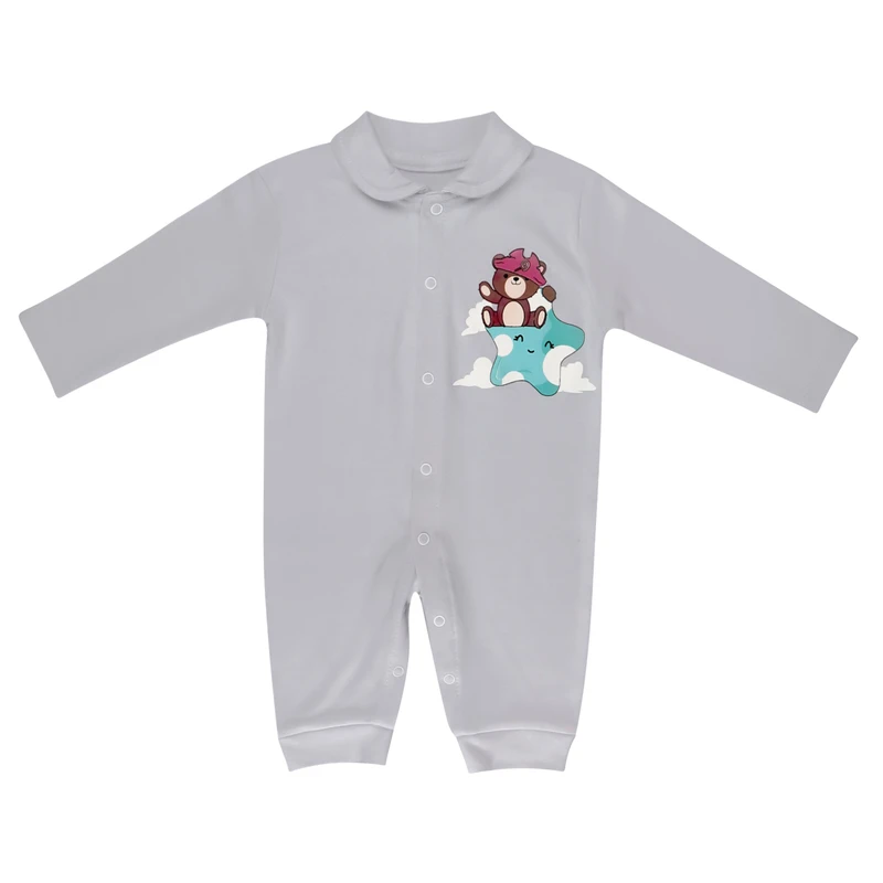 سرهمی نوزادی پسرانه مدل خرس و ستاره کد 1040