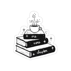 برچسب لپ تاپ پویا مارکت طرح کتاب و قهوه کد 1536