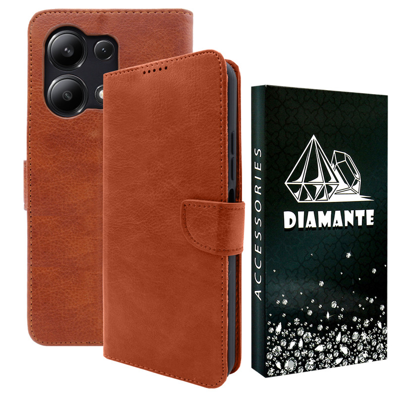 کیف کلاسوری دیامانته مدل Deri Bk مناسب برای گوشی موبایل شیائومی Redmi Note 13 Pro 4G