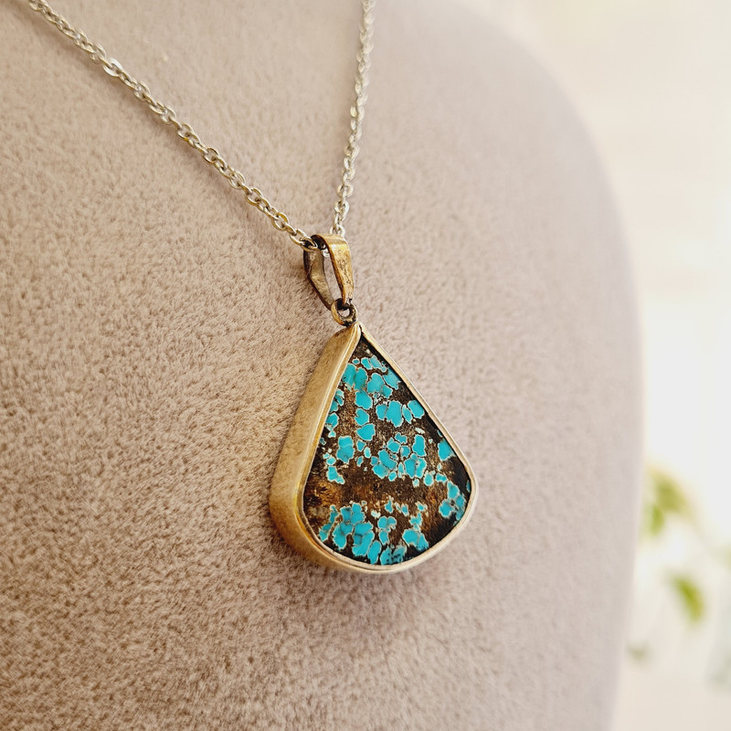 آویز گردنبند نقره زنانه مدل اشکی