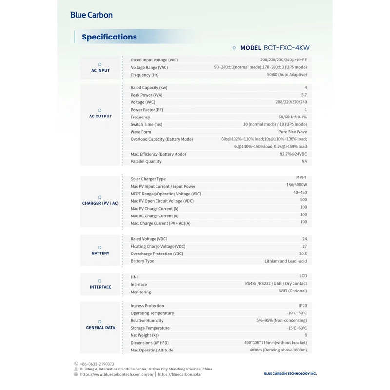 اینورتر خورشیدی مدل سانورتر سولار ظرفیت 4000 وات اینورتر خورشیدی مدل سانورتر سولار ظرفیت 4000 وات