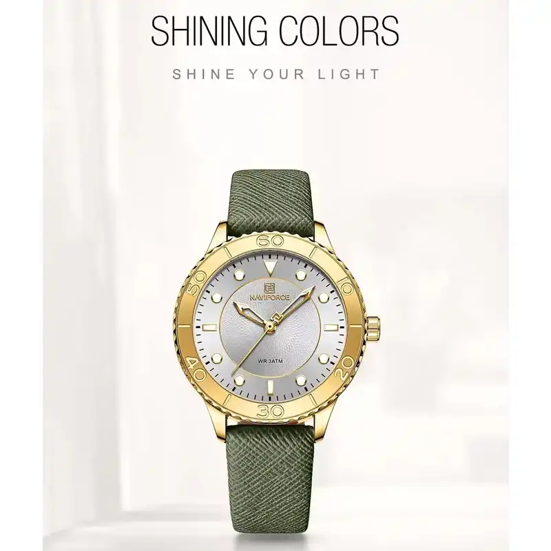 ساعت مچی عقربه ای زنانه نیوی فورس مدل NF5020GWGN