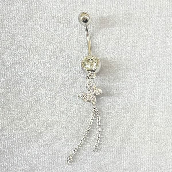 پیرسینگ نقره زنانه مدل پروانه کد 25091