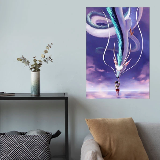 پوستر گوفی مدل انیمه شهر اشباح خفن طرح Spirited Away Anime کد PINK45