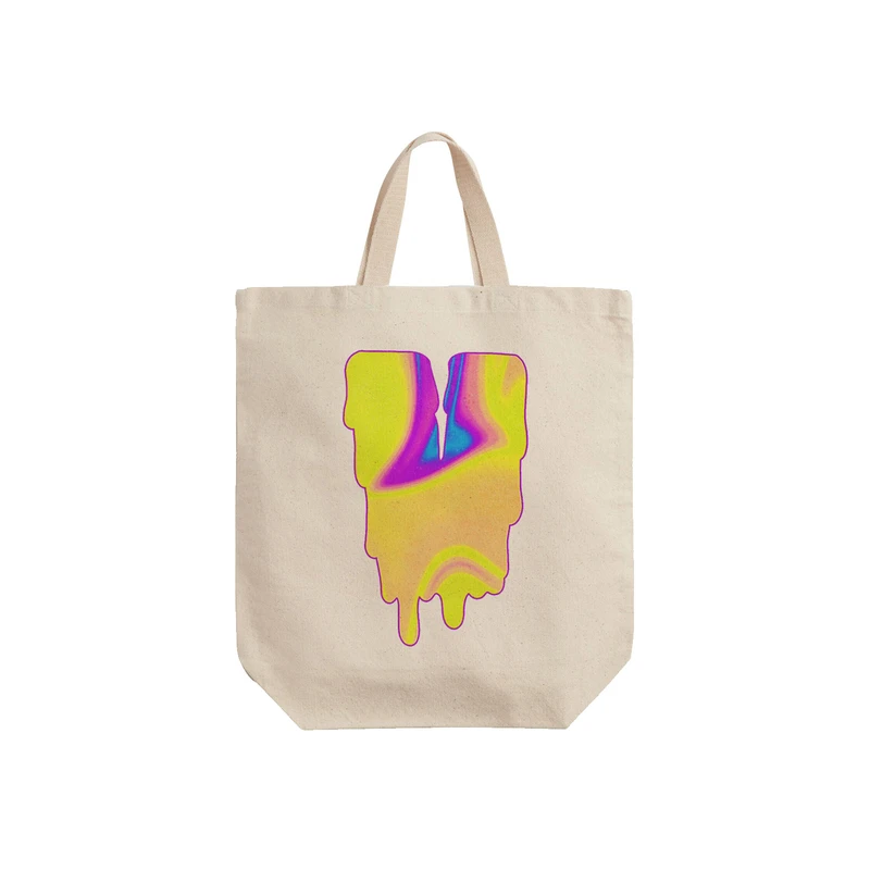 ساک خرید ترمه طراحان ایده مدل حرف V هولوگرامی کد cfp2998 - S